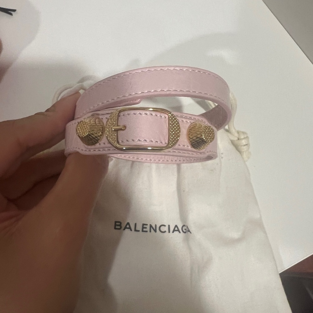 Pink Balenciaga bracelet